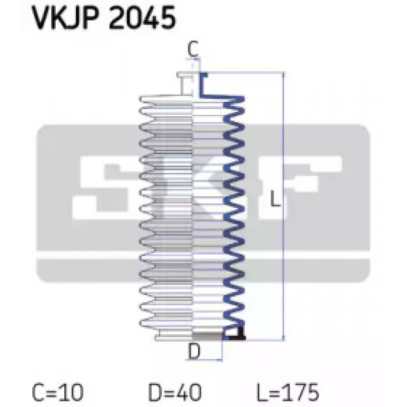 VKJP 2045 SKF - Пильовик привідного валу